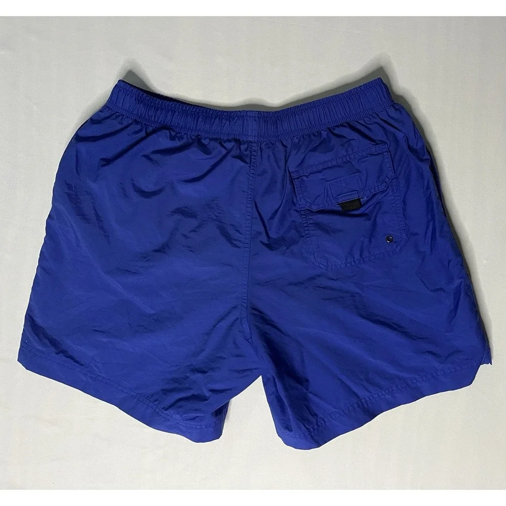 Polo Ralph Lauren Shorts Men's Large Blue Swim Trunks Mesh Drawstring Pony